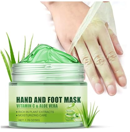 XJBD Hand & Foot Peel Mask Exfoliating Treatment with Aloe Vera & Vitamin C - Moisturizing, Firming & Peeling Hand Mask, Hydrating Care for Dry Skin - 50g (1.76oz)