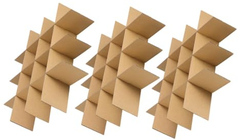POPETPOP Cartons Déménagement pour Boîtes D'emballage 18 Séparateurs en Papier Khaki Protection pour Vaisselle et Verres à Vin pour Verres Lors Déménagement