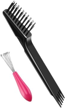 DECOMELODY Juego 1 Set Garra Limpiadora de Peines Pp y Acero Inoxidable Diseño Ergonómico para Casa y Salón
