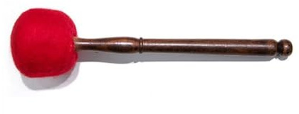 MoSundi Maillet en bois pour bol chantant avec tête en coton, sonnerie pour bol de méditation tibétain, tailles S/M/L (rouge/blanc/noir/marron), rouge, taille M
