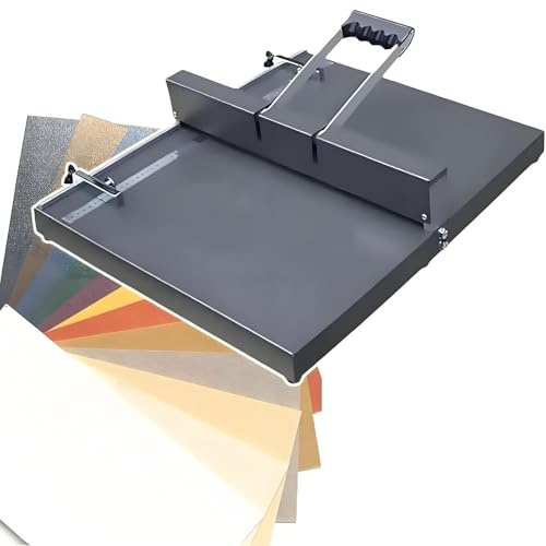 PioMue Machine à rainurer Manuelle, rainage de Papier 350 mm/450 mm, avec règle de positionnement et Base antidérapante, plieuse de Bureau en métal Robuste D450