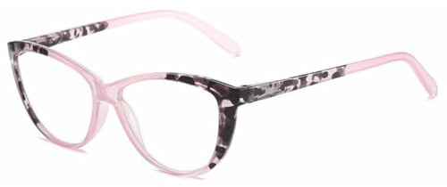 VEVESMUNDO Damen Lesebrille Katzenaugen Blaulichtfilter Federscharnier Modern Lesehilfen Brillenfassungen Brillen