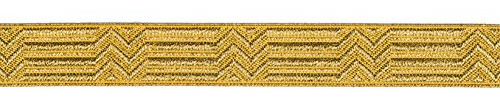 Ruther & Einenkel Borte Dekorationsband (Zick-Zack) 20 mm, Gold/Aufmachung 5 m, Polyester, PE-Film, 500 x 2 x 0.1 cm