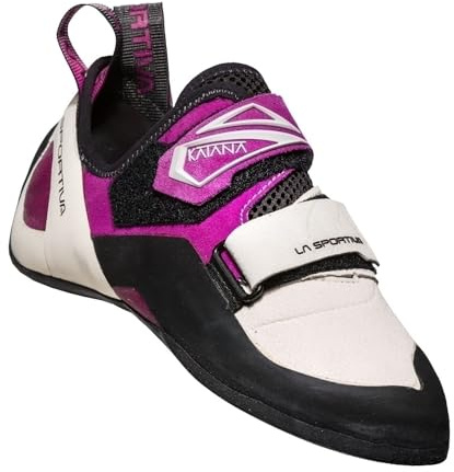 LA SPORTIVA Katana Woman Scarpe da Arrampicata, Bianco Porpora, 34.5 EU