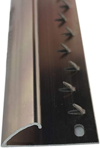 Grandismo® - Carpet to Vinyl Flooring or Doorway Trim - Single Edge - Metal Plate Threshold Strip Doorbar - Extra Long 9ft / 2.7m / 270cm / 2700mm - Bronze Colour