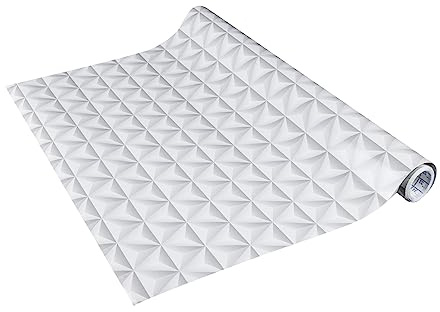 Venilia Klebefolie | Dreiecke Triangles Retro Grau | 45 cm x 2 m, Stärke 95μ | selbstklebende Möbel-Folie, Dekofolie, Tapete, Küchenfolie | PVC ohne Phthalate | Made in EU