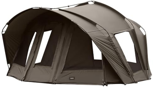 MK-Angelsport Fort Knox Air 4 Personen Karpfenzelt Dome Innenhöhe 1.8m Zelt Anglerzelt Angelzelt Bivvy inkl. Gummihammer I extrem temperaturstabil