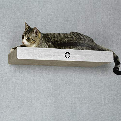 CanadianCat Company | Wandkratzbrett Cloud | hellgrau | ca. 70 x 30 x 8 cm | Kletterwand | Wandmontage | Katzenkratzbrett