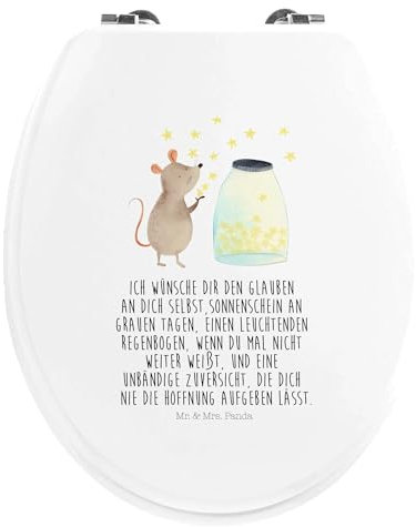 Mr. & Mrs. Panda Motiv WC Sitz Maus Sterne - Geschenk, Toilette, Tiere, Toilettendeckel, erstes Kind, Taufe, Klodeckel, Gute Laune, Klobrille,
