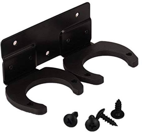 Fiacvrs Support de microphone, support de microphone sans fil pour support de micro mural, clip à double crochet, support de fixation avec vis, accessoires de microphone