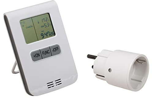 MC Power - Funk-Thermoschalter + Steckdose I Comfort I IP20 Temperaturschalter mit steuerbarer Steckdose in weiß | schalten von elektrischen Heizungen, Klimaanlagen, Ventilatoren