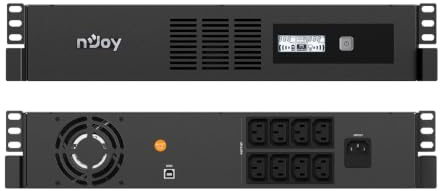 NJOY Code 2000 Gruppo di Continuità 2000VA 1200W | Rack 2U | Line Interactive AVR | Display LCD | 8 Uscite IEC C13 | USB + Software | Batteria 12V 18Ah | UPS Server Rack Datacenter