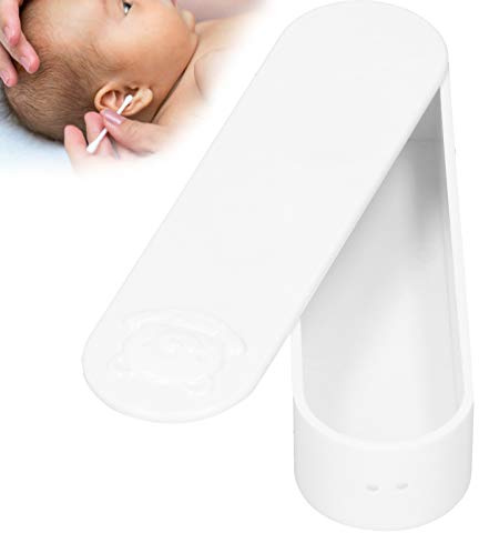 Qtip-Halter für Unterwegs, Wattestäbchen-Box, Tragbar, ABS, Mini-Reisetupfer-Etui, Cartoon-Bär-Muster, Reise-Qtip-Halter, Qtip-Reiseetui mit Abdeckung für Zuhause und Büro