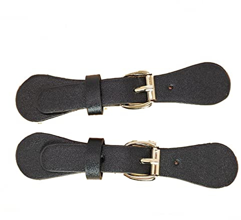 Yurosiay 5 Stück Schwarz Leder Metall Knebelverschluss Vintage Mode Leder Knebelknöpfe DIY Schnappverschluss Lederschnallen Zum Annähen DIY Schnappverschluss für Mäntel Jacken 2.7×12.5cm
