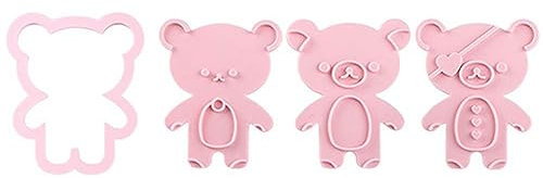 Bonito molde de oso para galletas, sello de oso, juego de cortadores de galletas, molde de galletas de oso, herramienta de hornear para galletas
