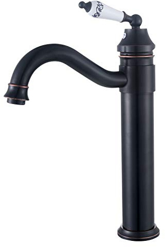 Namuoto Wasserhahn Bad Schwarz, Einhebel Waschtischarmatur Hoch | 360° Drehbar, Mischbatterie für Waschbecken Waschtisch Badezimmer