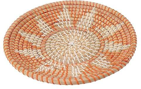 Zuhause, Garten, Runde Gras-Wandornamente, 35 cm Durchmesser, Handstricken, Hängende, Gewebte Wandkörbe Wohnzimmer, Küche, Stil 3, 37 X 37 X 6 cm, Anhänger, Anhänger, (Typ 1)