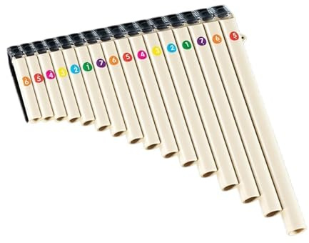 Panflöte Instrument 16-Röhren-Spezial-Panflöte Die Anfängern Die Einführung In Das C-Ton-Panflöteninstrument Beibringt 16-Röhren-Panflöte Gebrochenes Weiß