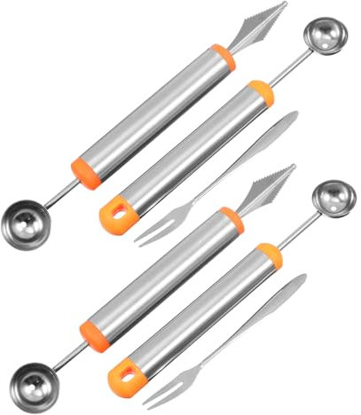 VINTORKY 6pezzi Forchette Per Frutta Acciaio Inossidabile Strumenti Per Intagliare Frutta Per Dessert e Feste Facili Da Pulire e Resistenti