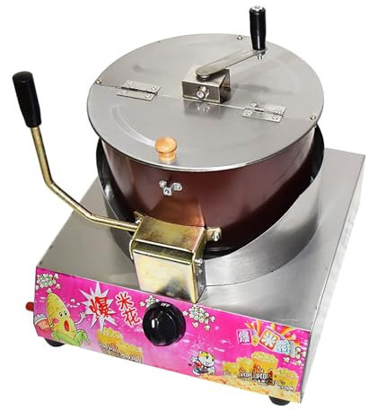 PAHION Traditional Popcorn Maker Retro Commercial Hot Oil Popcorn Machine With Non- Stick Pot Fast Heating Add Your Own Flavouring For Movie Night Delicious Tasty Snack