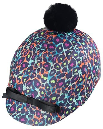 Harrison Howard Stretchy Riding Helmet Cover w/Print, Cover Only No Helmet