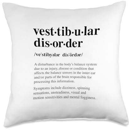 Vestibular Disorder Definition: Vestibular Rehab Therapy Throw Pillow