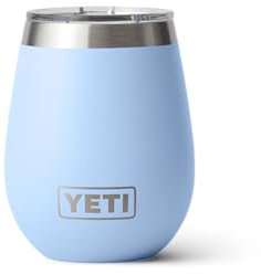 YETI Rambler Wine Tumbler, Vacuum Insulated Stainless Steel Tumbler with Magslider Lid, Big Sky Blue, 10 oz (296 ml)