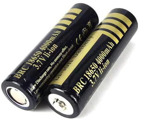 ZWDCVFGK Batterie Li-ION 3,7 V 4000 mah, Piles Bouton de Grande capacité, pour Lampe de Poche LED, Lampe Frontale