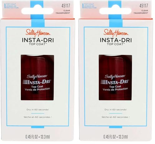 Sally Hansen Insta-Dri de Chip - Esmalte para las uñas capa superior 13,3 ml (Paquete de 2)