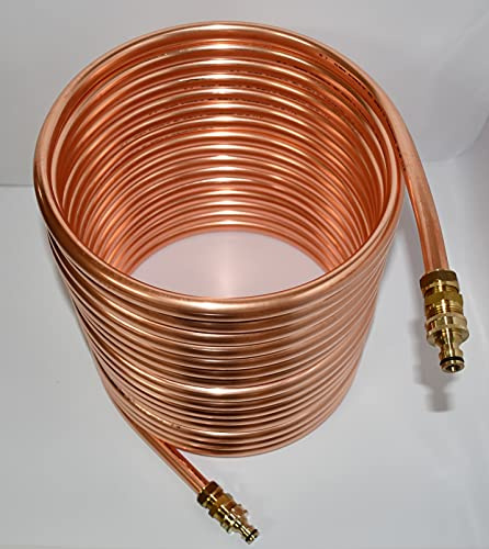 Spirale aus Kupferrohr 15x1mm 15m Außendurchm mit ca.31cm Poolheizung ANSCHLUSS GARDENA