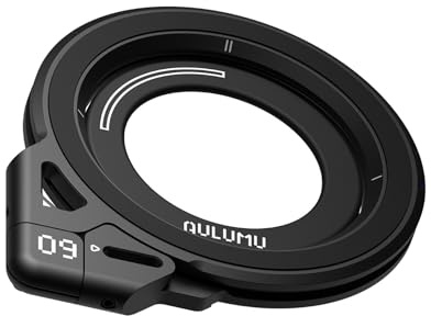 Aulumu G09 Magnetic Ring Grip | Omnidirectional Rotation | MagSafe Compatible | Aluminium Alloy Construction | Stable Dual-Sided Magnetic Attachment | Includes Handle Ring Phone Stand- Black