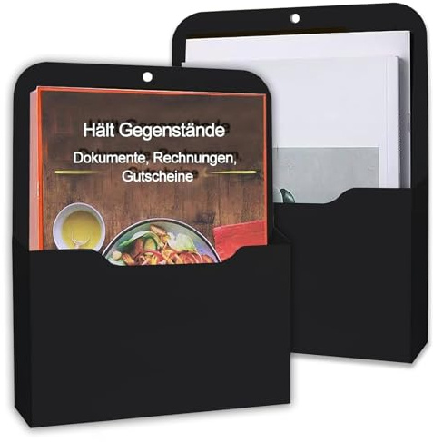 Magnetischer Aktenhalter, Magnetischer Papierhalter Dokumentenhalter, 2 Stück Briefhalter, Zeitungshalter Wand, Zeitschriftenhalter Wand, Zeitungshalter, Magnet Halter, für Kühlschrankoberflächen