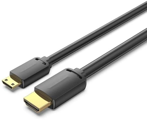 Watio Wave Câble HDMI - Câble de 1,5 m, connexion type A vers mini HDMI, couleur noire, transmet audio et vidéo en haute définition. *