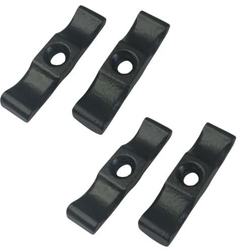 50mm (2 Inch) Black Turn Buttons - Pack of 4 | Durable metal thumb catches for shed doors, gates, rabbit hutches and cabinets