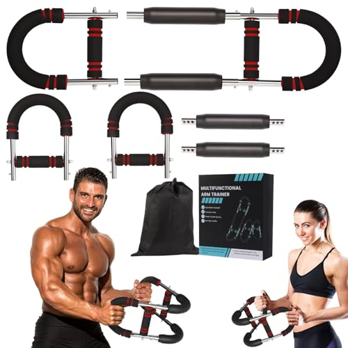 Gecool Adjustable Twister Arm Trainer （60-100lbs) - Spring Steel Chest Expander for Home & Gym, Arm Strength Builder with Safety Lock - Portable Fitness Equipme