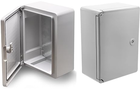 Schaltschrank 200 x 300 x 130 mm Verteilerkasten IP65 ABS Lichtgrau
