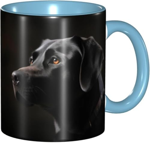 Stampata Tazze da Caffè Black Labrador Tazza Da Caffe particolari Tazzine da caffè per caffè e Tè Uomo 330ml