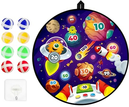 Panier de basket-ball d'intérieur mural 2 en 1 pour jeux d'anniversaire, ballon collant, pour , adolescents, famille, amis, bureaux