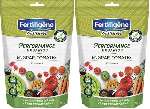 FERTILIGENE NATUREN POETOM7 - Engrais Granulés Performance Organics Tomates, Légumes UAB 700 g -Résultats dès 1semaine -Nourrit pendant 3 mois -Avec extraits végétaux enrichi en guano marin -Pour 14m²