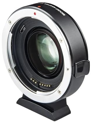 Lens Adapter, 0,71-facher Autofokus-Booster-Adapter, kompatibel mit Canon EF-Objektiv, kompatibel mit FUJIFILM Fuji X-Mount-Kamera X-H1 X-PRO1 X-E1