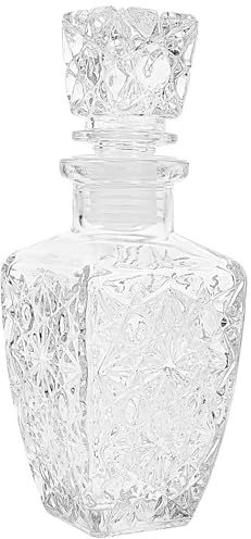 POPETPOP Decantador de Whisky de 250 Ml Diseño Creativo de Botella, Recipiente de Vidrio Grueso para Licor, Adecuado para Decoración de Mesa en Hogar y Cocina