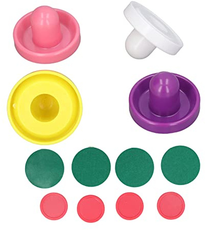 Cryfokt Bord Air Hockey Tillbehör Set Hög Slagkraft Plast Pushers Pads Puckar för Alla Standardbord, Bekväm Spelupplevelse för Bordsentusiaster (Typ D)