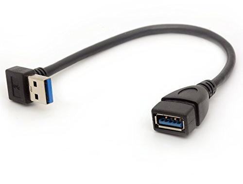 CentBest USB 3.0 Extension Cable Down Angle 90 Degree Adapter Type A Male To Female High Speed Connection, Super fast 5Gbps Data Transfer Sync lead (DOWN)