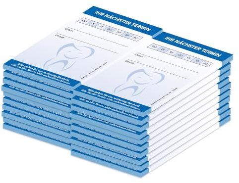 PRICARO Terminblock für Zahnärzte (20er Pack)