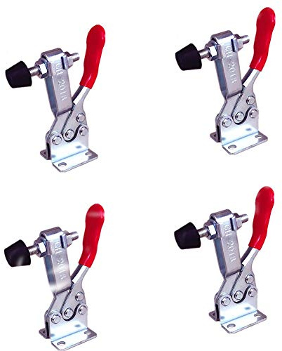 Preamer Hand-Kippklemmen, 100 kg, horizontale Klemme, Schnellspanner, Holzbearbeitungsklammern, 4 Stück