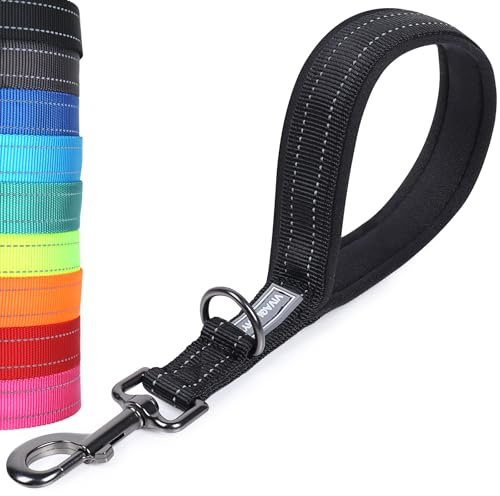 VIVAGLORY Hundeleine Kurz Closelyt Kurzführer Hund, 32cm, Schwarz