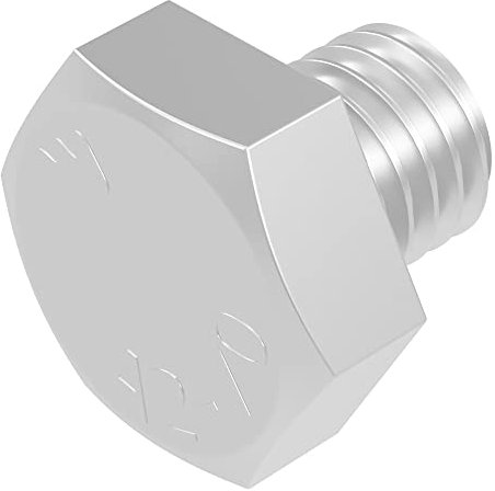 SECCARO Sechskantschraube M8 x 10 mm, Edelstahl V2A VA A2, DIN 933 / ISO 4017, Außensechskant, 20 Stück