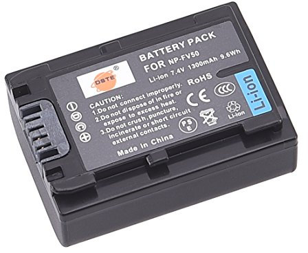 DSTE Rechargeable Li-ion Battery Compatible for NP-FV50 and Sony HDR-CX220, HDR-CX230, HDR-CX290, HDR-CX330, HDR-CX380, HDR-CX430V, HDR-CX900, HDR-CX260V, HDR-CX580V, HDR-CX760V, HDR-PJ200 Camera