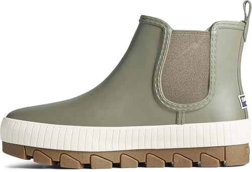 Sperry Women's Torrent Chelsea Rain Boot, Olive, 6.5 M