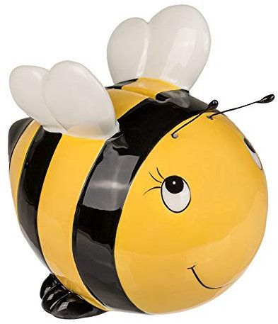 Keramik Spardose/Sparbüchse - Biene Hanna - abschließbar 15 x 13 cm